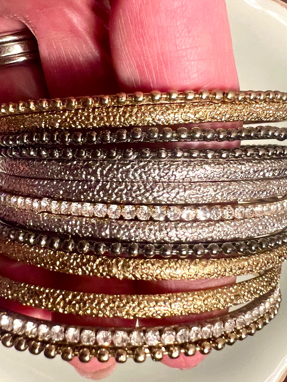 Bangle Bracelet Set - Gold & Silver Tone